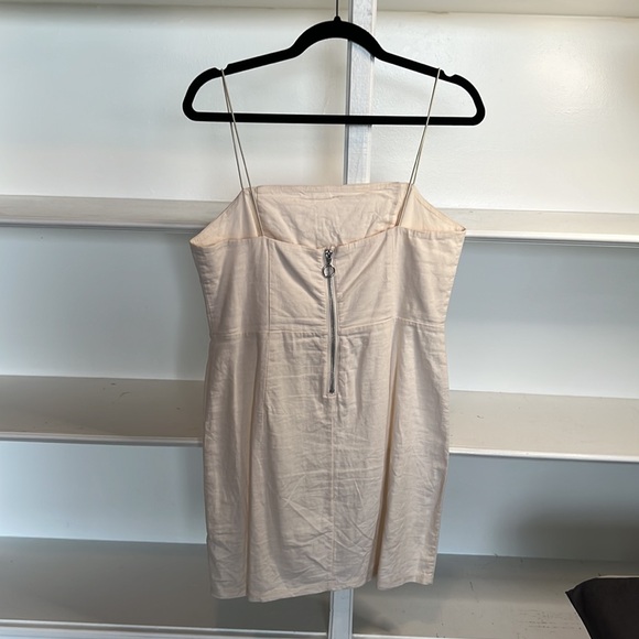 UO Linen Ivory Mini Dress - US 12 - Picture 4 of 8
